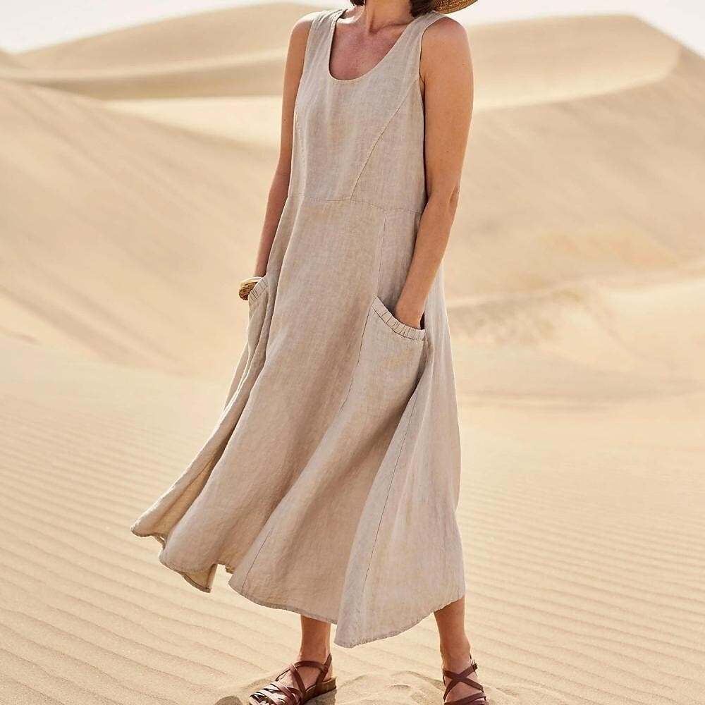 A versatile summer dress featuring convenient pockets