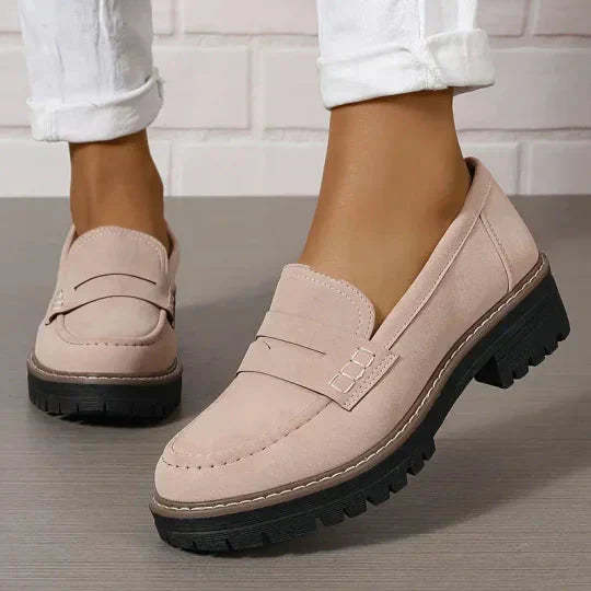 Women’s Suede Loafers - Slip-On Comfortable Casual Shoes, Lightweight, Stylish Everyday Footwear