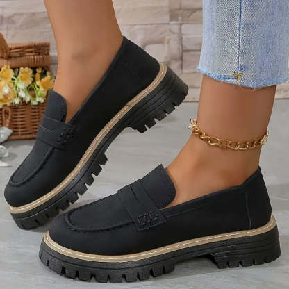 Women’s Suede Loafers - Slip-On Comfortable Casual Shoes, Lightweight, Stylish Everyday Footwear