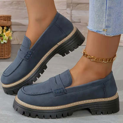 Women’s Suede Loafers - Slip-On Comfortable Casual Shoes, Lightweight, Stylish Everyday Footwear