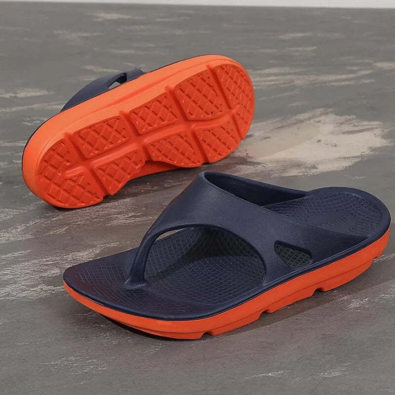 Groovywish Men Orthopedic Sandals Non-slip Beach Flip-flops