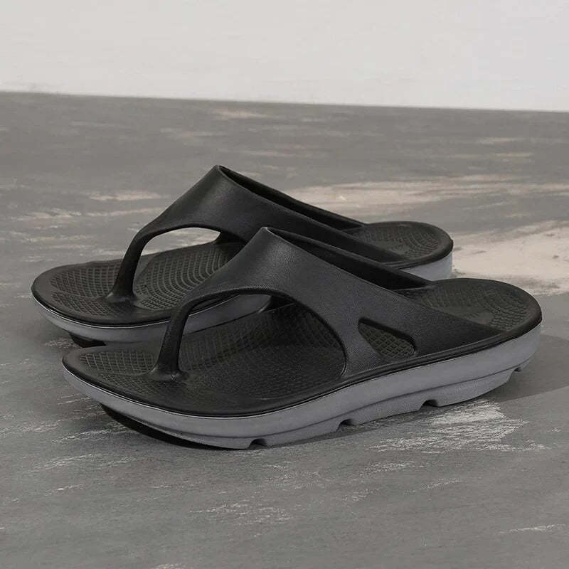 Groovywish Men Orthopedic Sandals Non-slip Beach Flip-flops