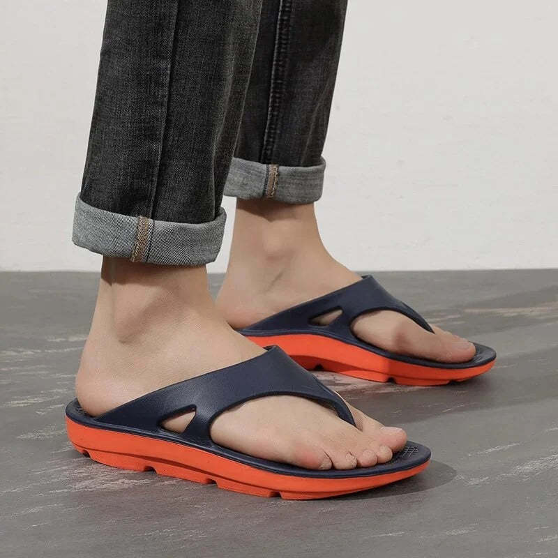 Groovywish Men Orthopedic Sandals Non-slip Beach Flip-flops