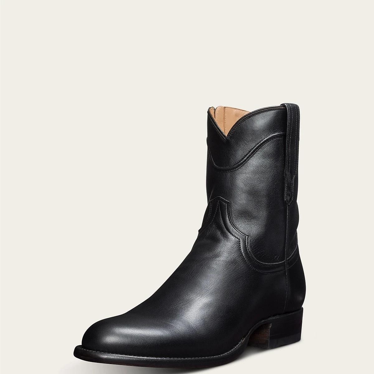 Men's Boots Biker boots Cowboy Boots Vintage Classic Casual Outdoor PU Mid-Calf Boots Loafer Black Brown Beige Fall 2024 - AU $102.69 &ndash;P5