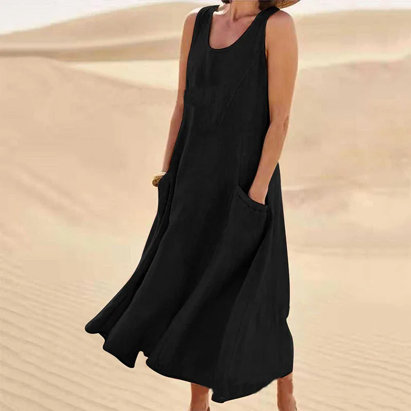 A versatile summer dress featuring convenient pockets