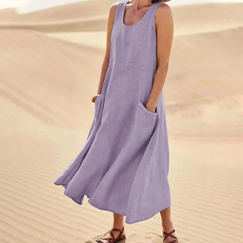 A versatile summer dress featuring convenient pockets