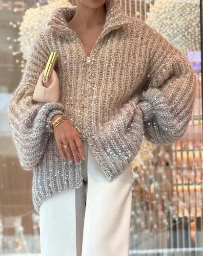 Glittering Cardigan Sweater