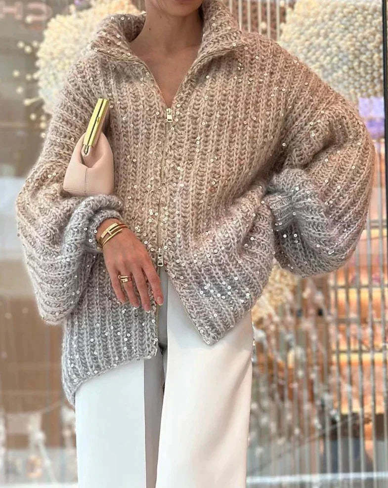 Glittering Cardigan Sweater