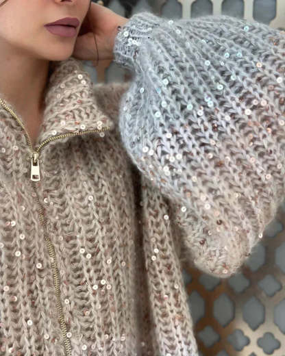 Glittering Cardigan Sweater
