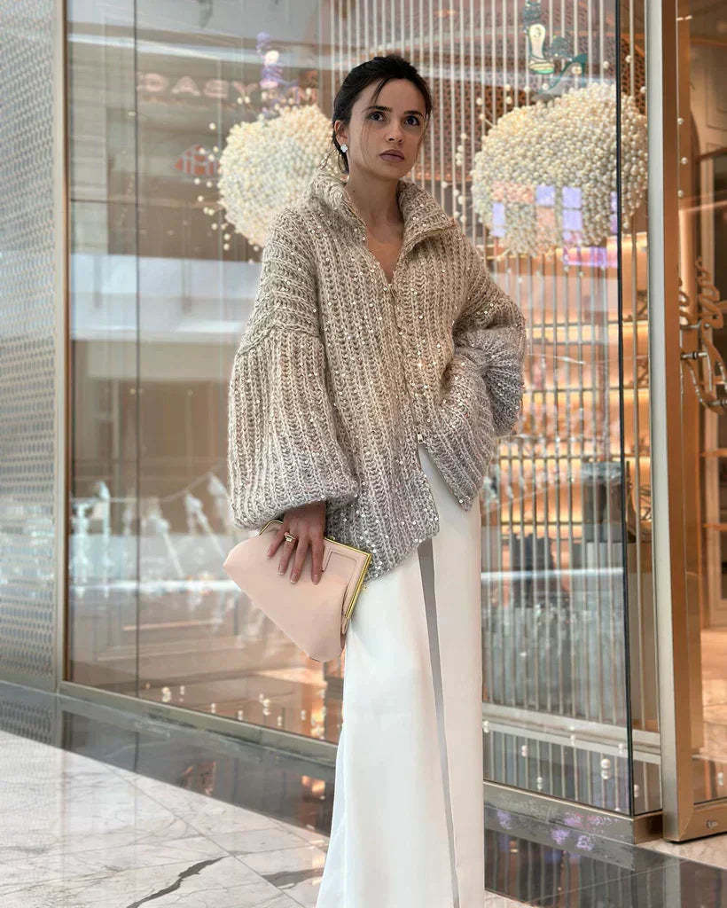 Glittering Cardigan Sweater