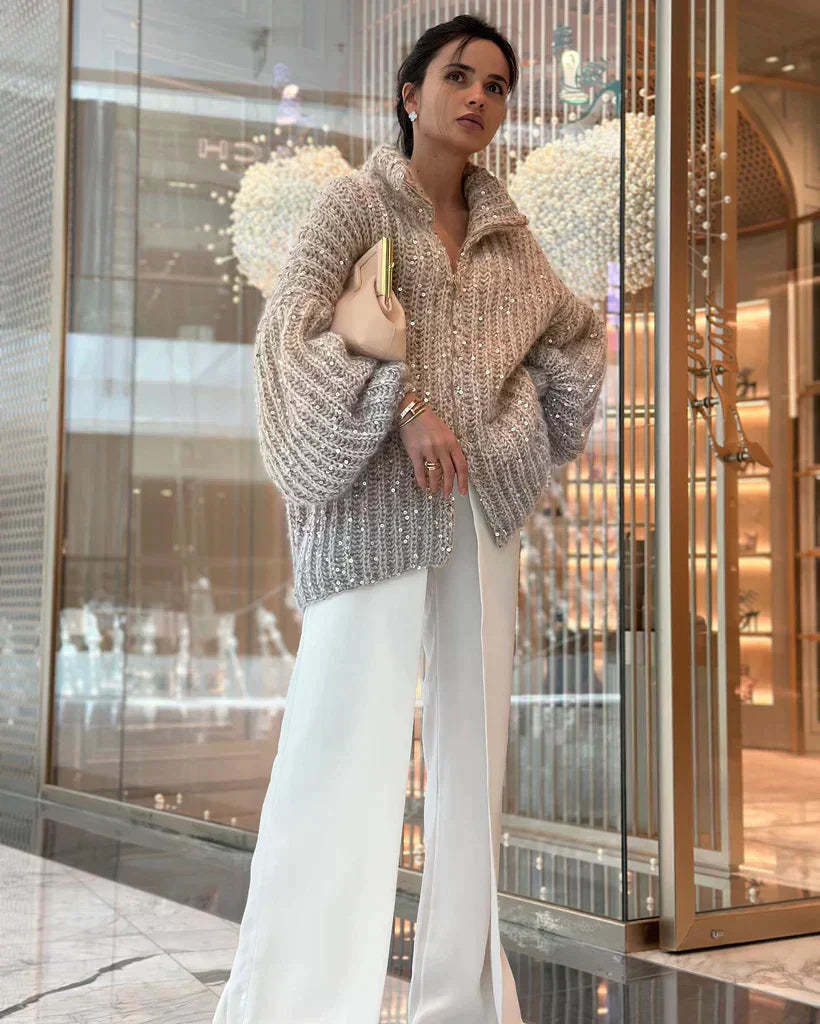 Glittering Cardigan Sweater