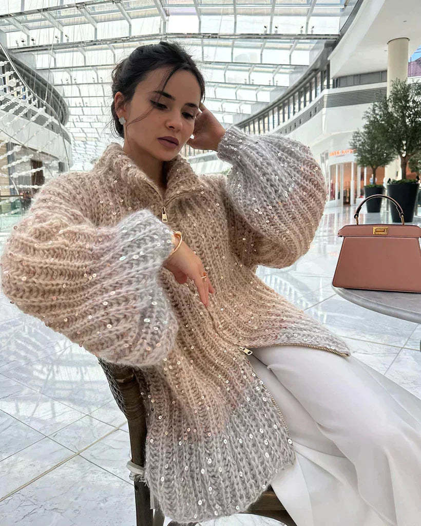 Glittering Cardigan Sweater