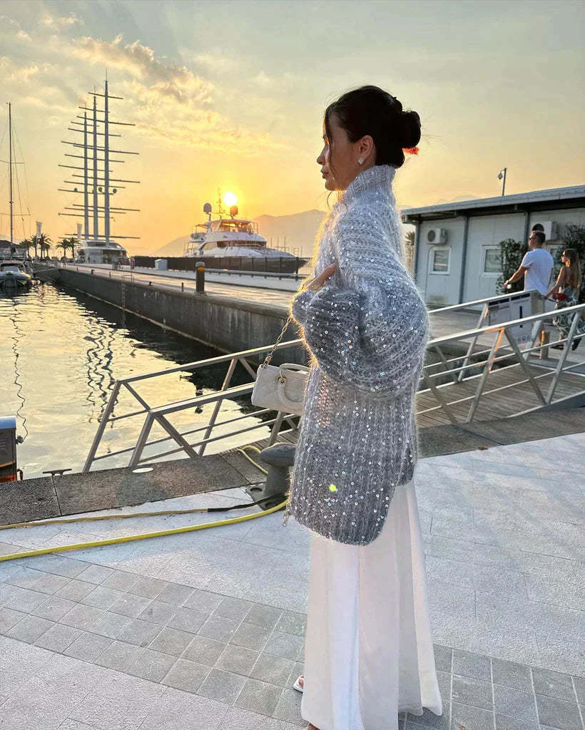 Glittering Cardigan Sweater