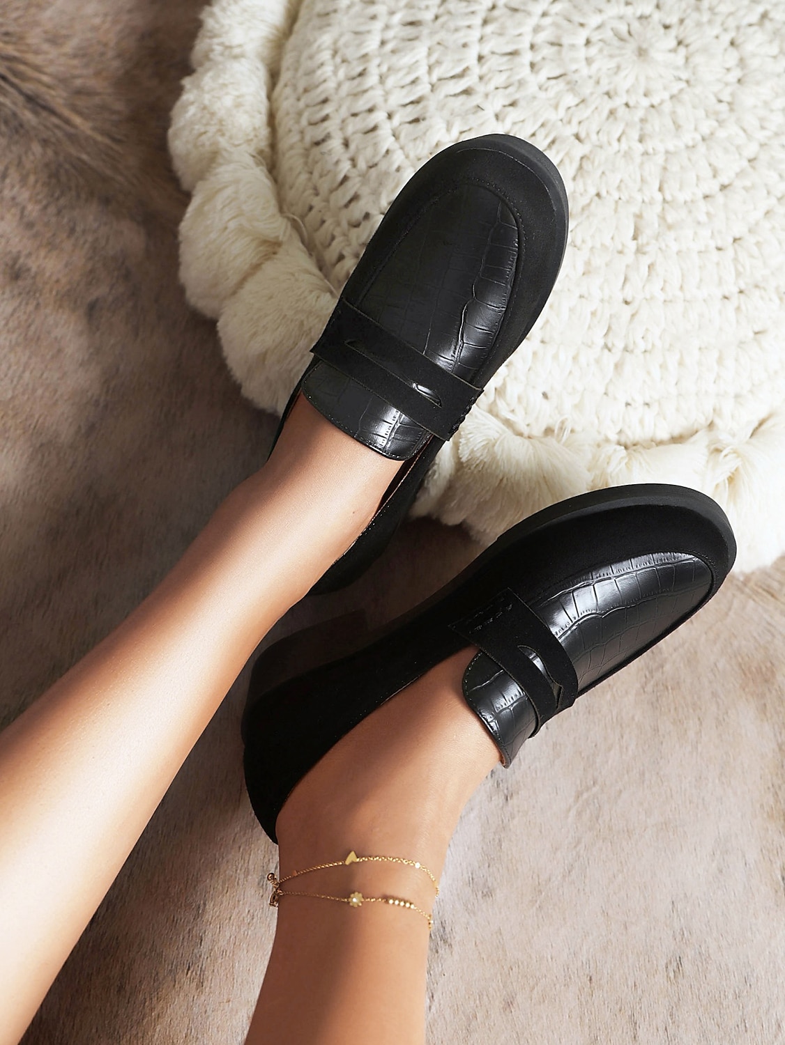 Women's Loafers Classic Loafers Daily Block Heel Round Toe Vintage Casual Walking Faux Leather Loafer Black 2024 - GBP £50 –P1