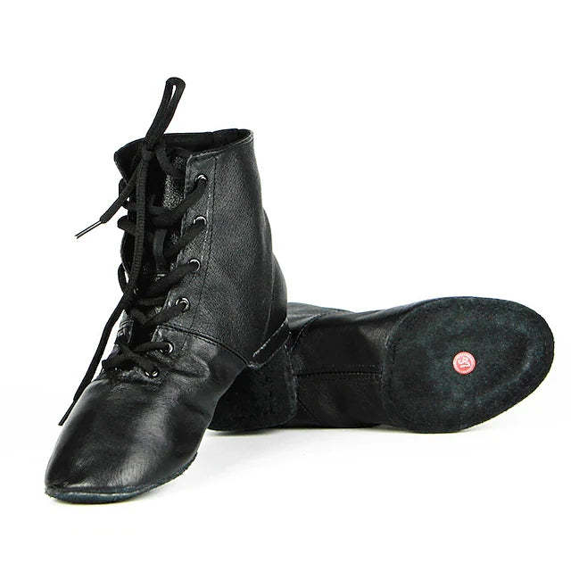 Women's Leather Flat Heel Teaching & Practice Shoes Ballroom Dance Shoes