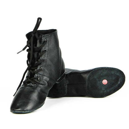 Women's Leather Flat Heel Teaching & Practice Shoes Ballroom Dance Shoes