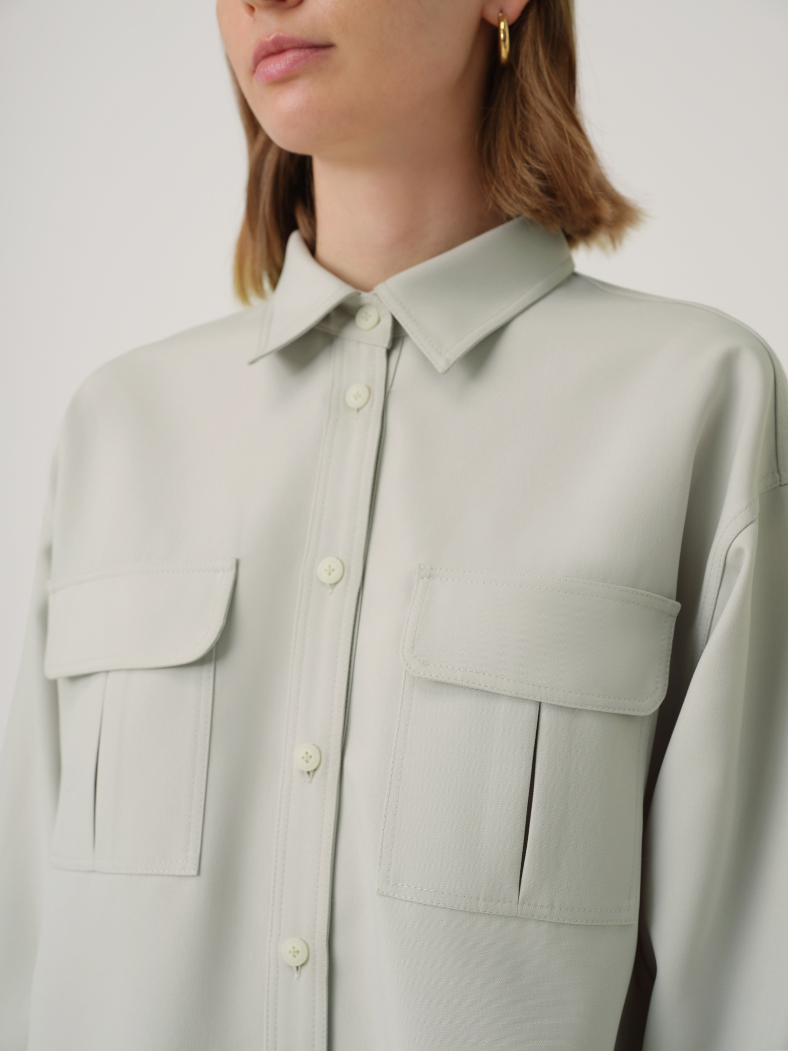 OVERSIZED COTTON POCKET SHIRT