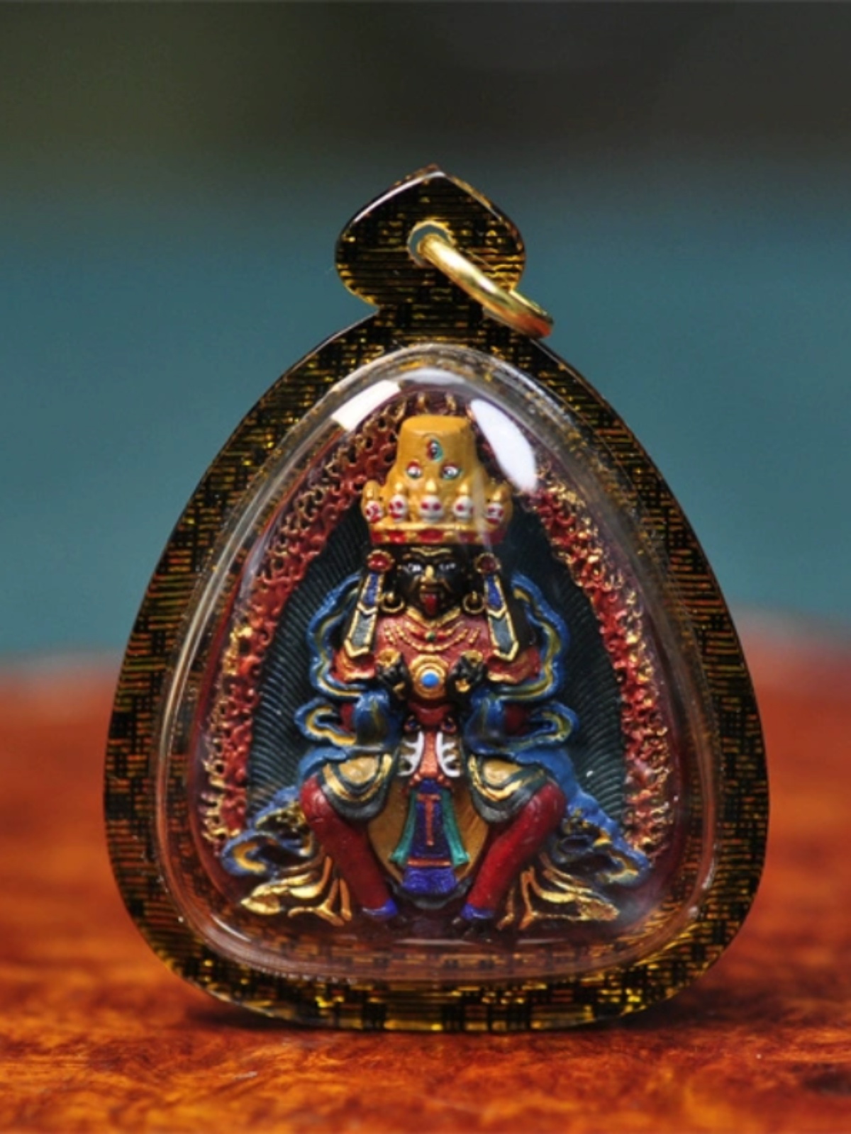 Drashi Lhamo Tsha Tsha Amulet - Goddess of Wealth-TibetanBless