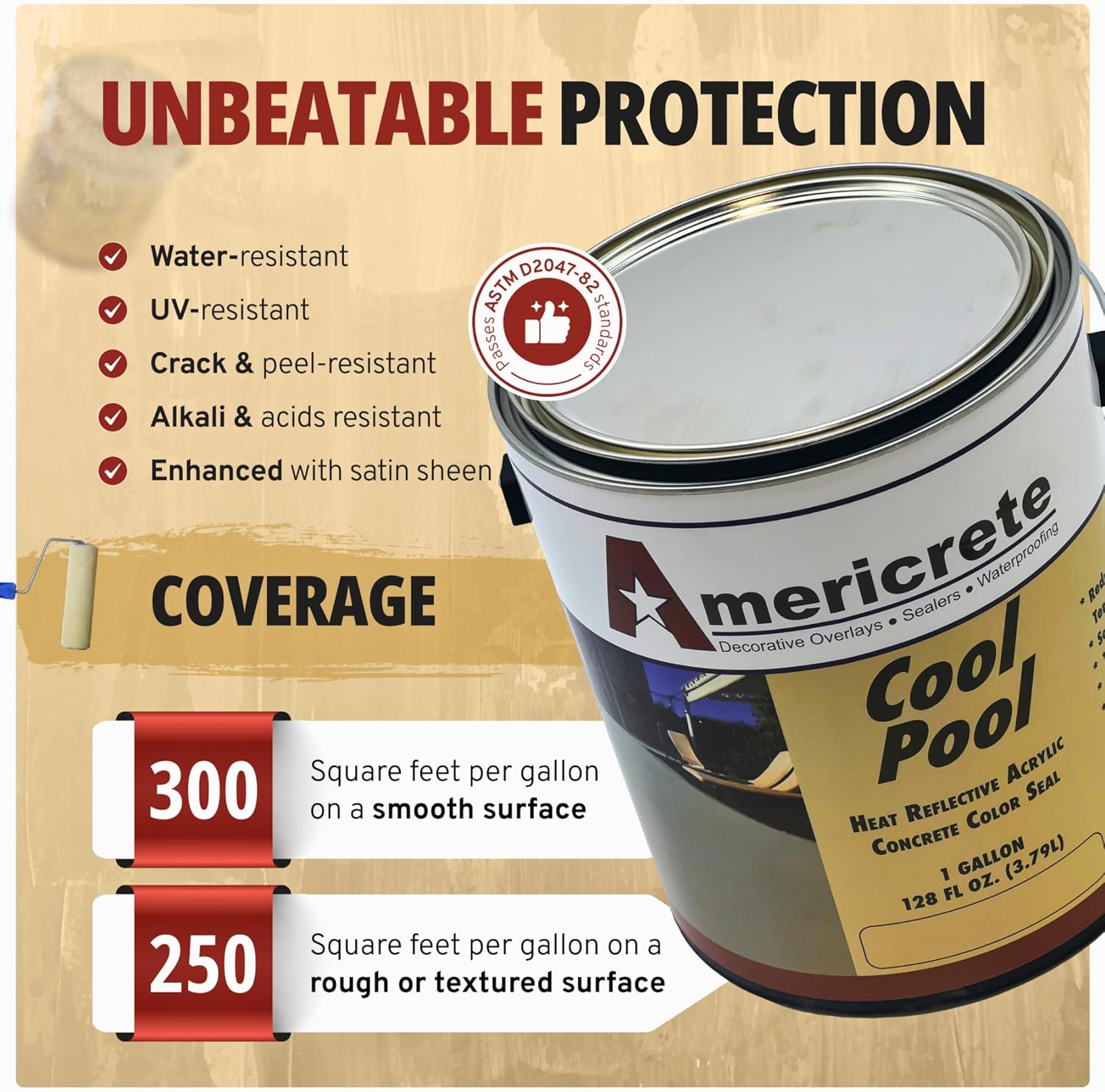 A-1150-7 Cool Pool - Tan Concrete Color Seal