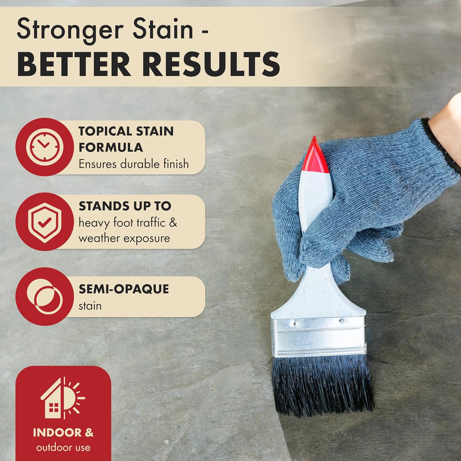 Stain Pro (A-1000) line Decorative Color Stains for Wood, Concrete, Stone, Tile, Decks, Floors, Cement, Porches, Brick, and More