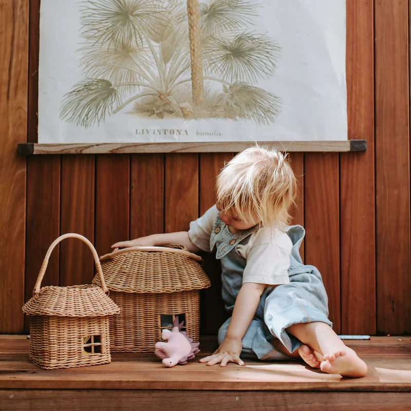 Rattan handbag