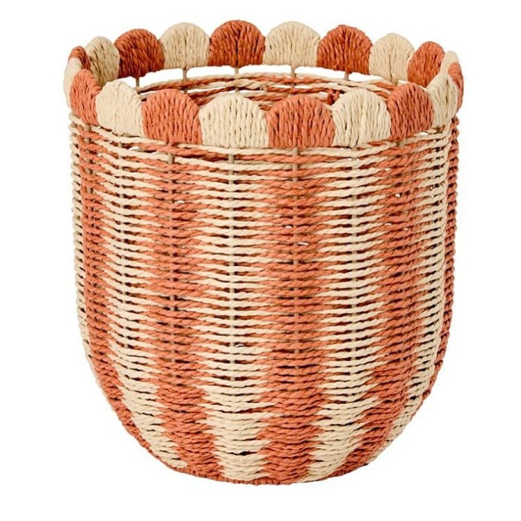 straw paper basket