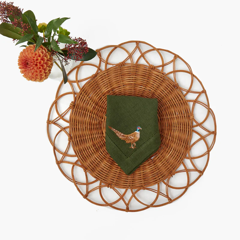 Woven rattan placemat