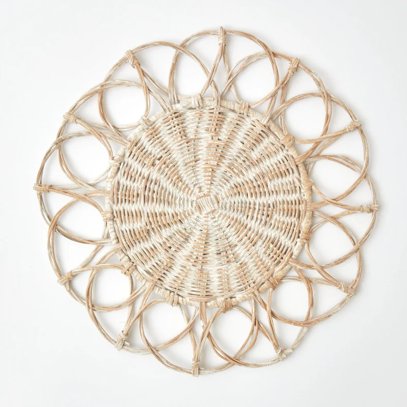 Woven rattan placemat