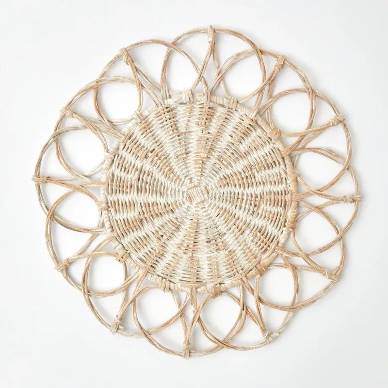 Woven rattan placemat