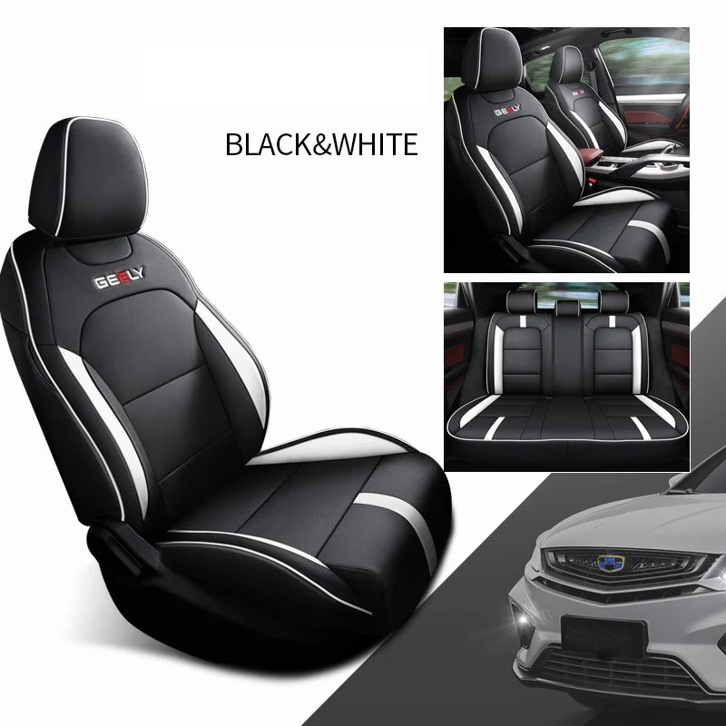 For Geely Coolray 2018-2021 BinYue Full Surround Wear-resistant Leather All-season Universal Seat Cover Accessories for Vehicles-YeHua MG Shop