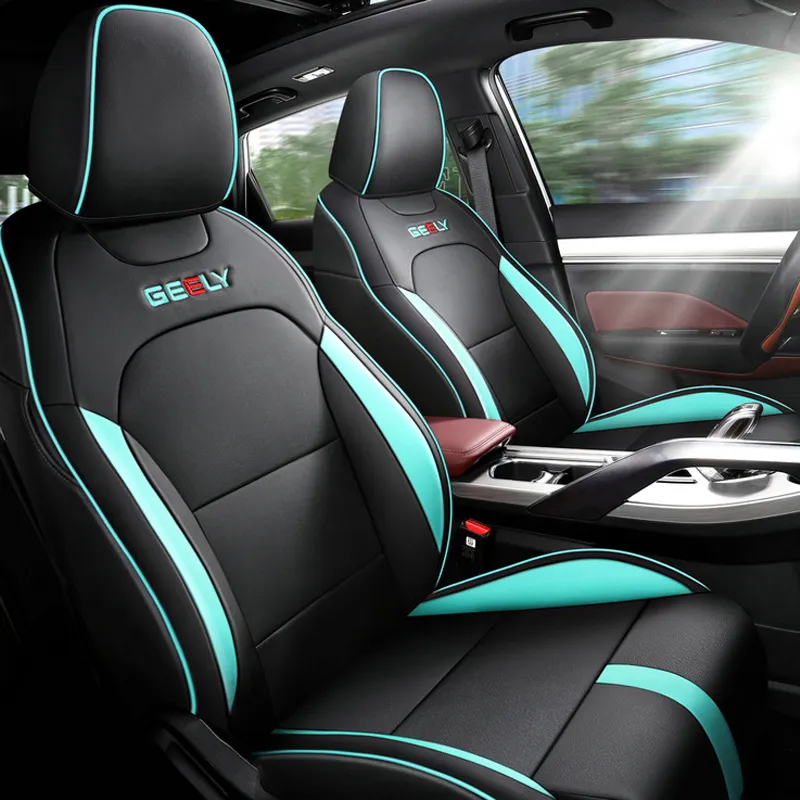 For Geely Coolray 2018-2021 BinYue Full Surround Wear-resistant Leather All-season Universal Seat Cover Accessories for Vehicles-YeHua MG Shop