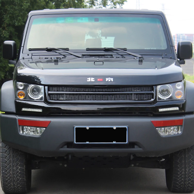 For Baic BJ40 Plus Ickx K2 2021-2023 Modified Non-standard Grille Cover Middle Net with Turn Signals Car Accessories