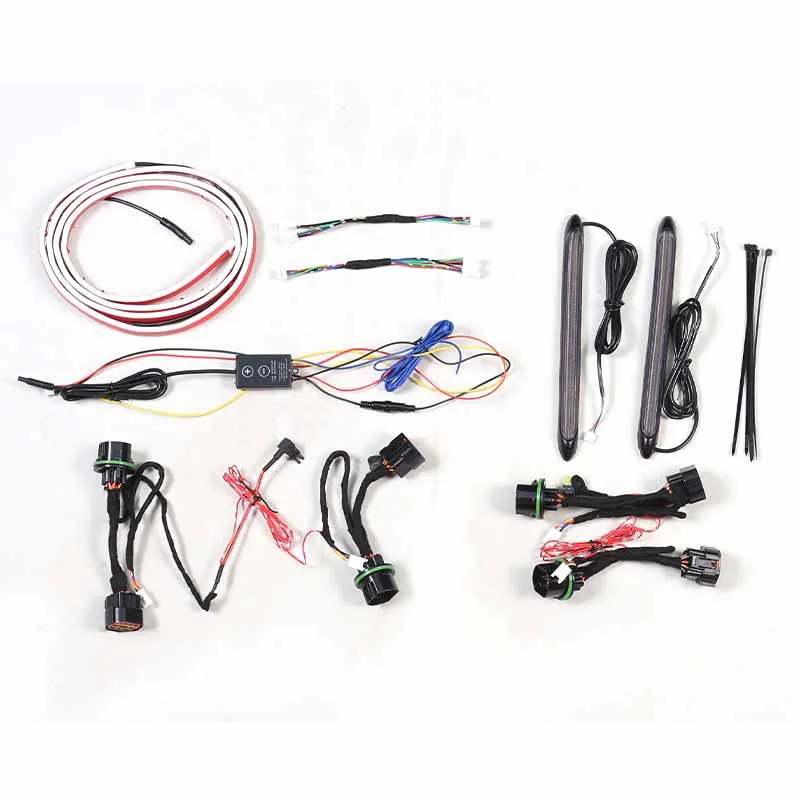 For BYD Seagull 2023-2024 Automobile Front Bumper Lamp LED Daytime Running Lights Car Fog Lamps Tricolor Streamer