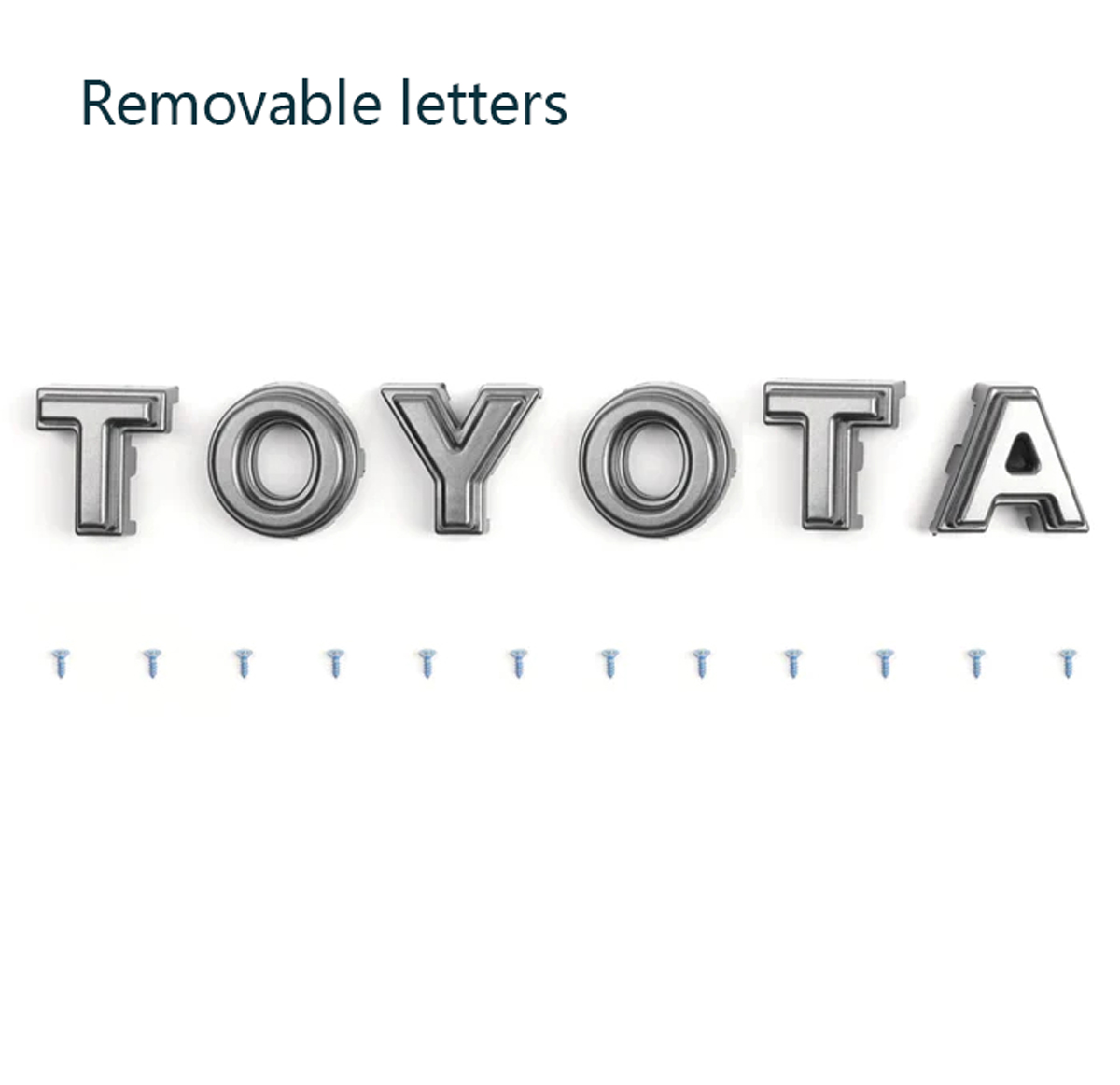 For 2016-2022 Toyota Tacoma Trd Pro Front Grill Matte Black Grille With Letter