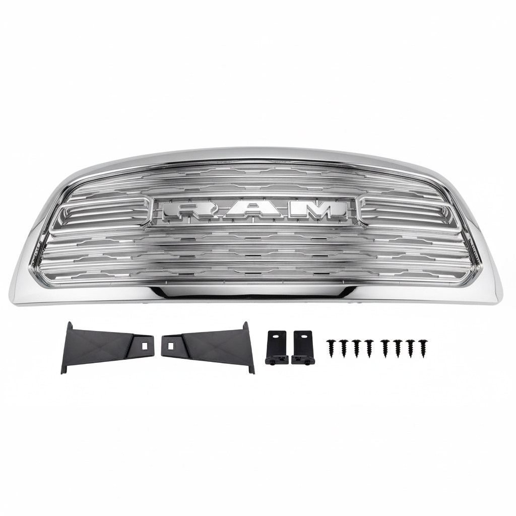Chrome Front Grille For 2009-2012 Dodge Ram 1500 Grill LTD Style w/Letter