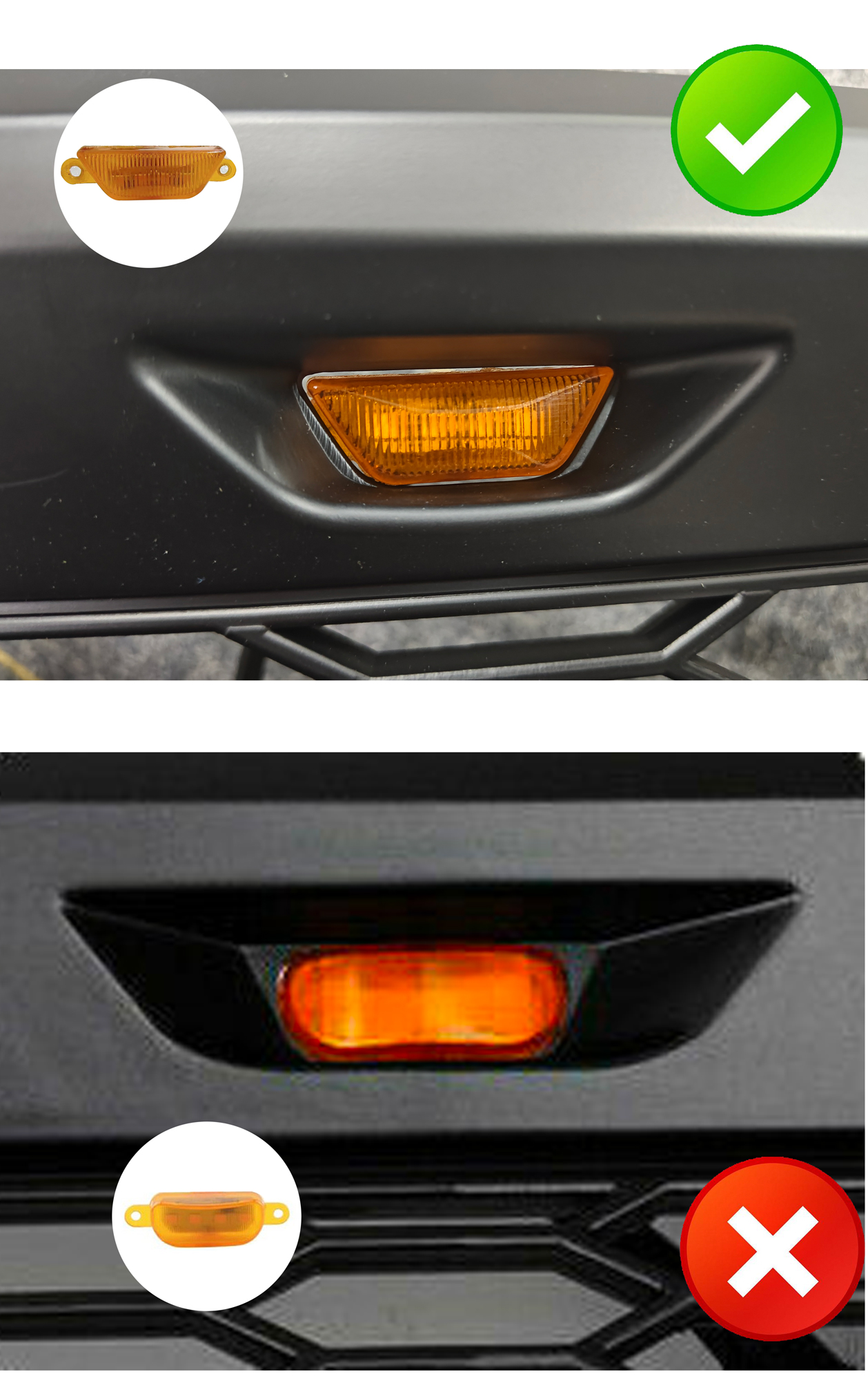 Amber Grill Lights for 2009-2019 F150 Raptor Grill LED Lamps