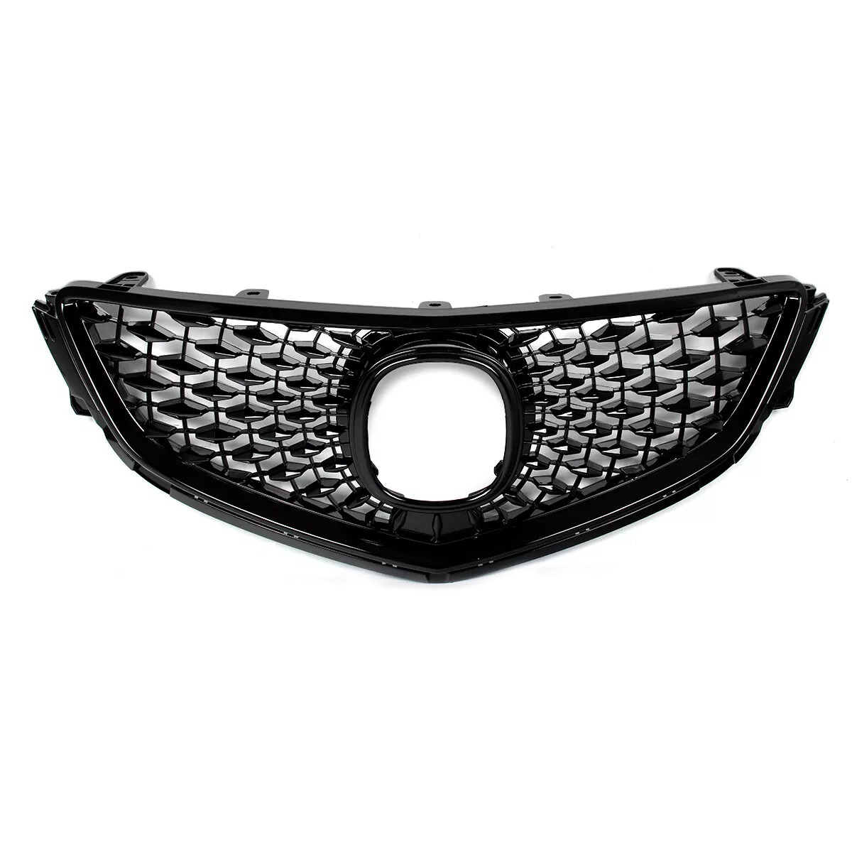 2018 Acura TLX Style Grill with Emblem For 2015-2017 Honda Acura TLX Glossy Black