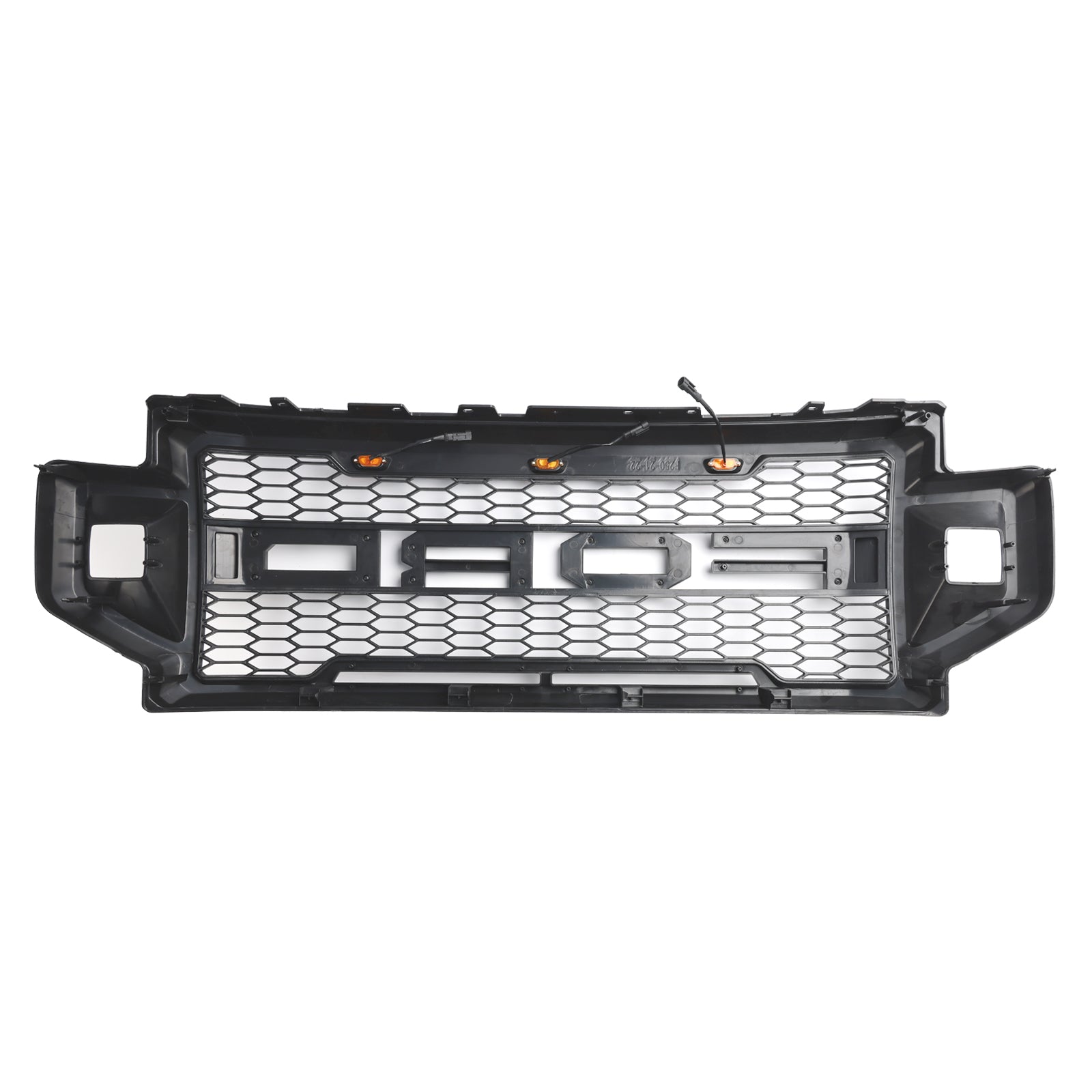 For 2020 2021 2022 Ford F250 F350 Super Duty Grill Raptor Style Front Grille W/ LED Lights Matte Black