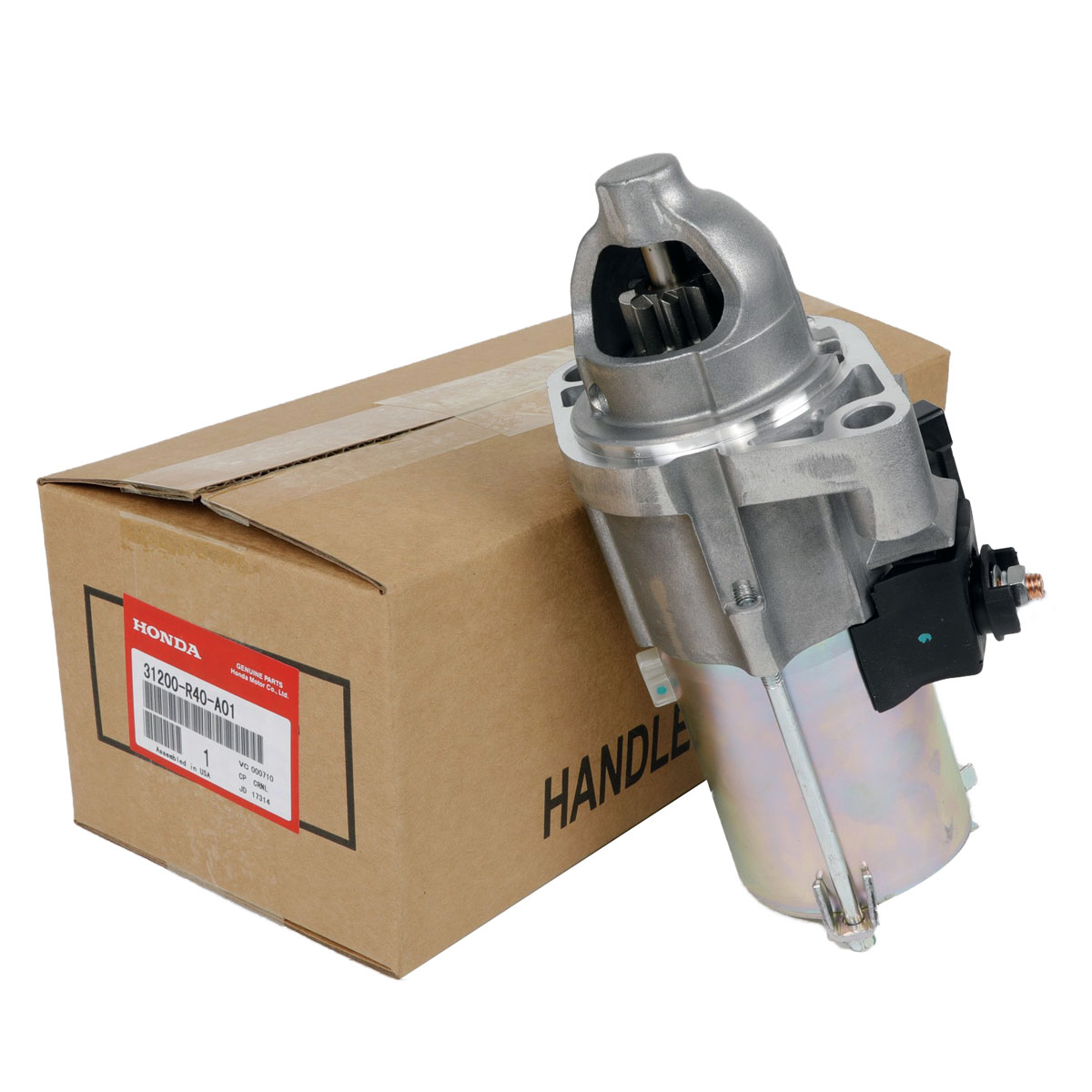 31200-R40-A01 Starter Motor For Honda Accord CR-V Element 2.4L, Civic 2.0L, Acura CSX 2.0L, TSX 2.4L