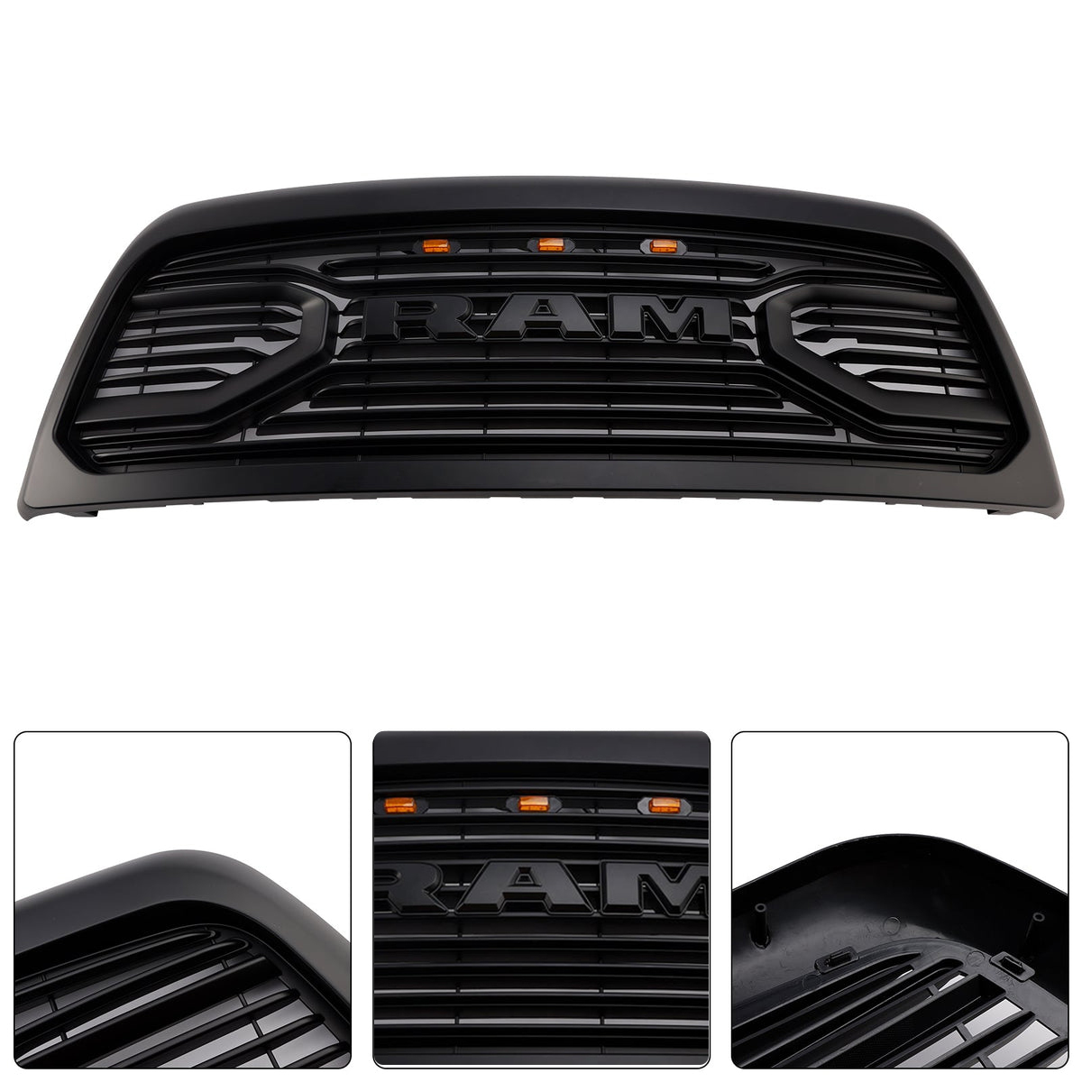 For 2013-2018 Dodge Ram 2500 3500 Grille Big Horn Style Front Grill with Led Light