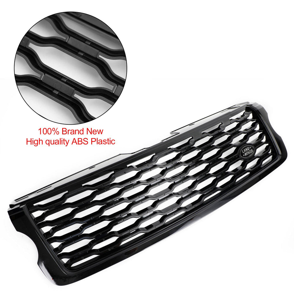 FACELIFT 2018 LOOK GRILL GRILLE FOR RANGE ROVER VOGUE L405 GLOSS BLACK 2013-2017
