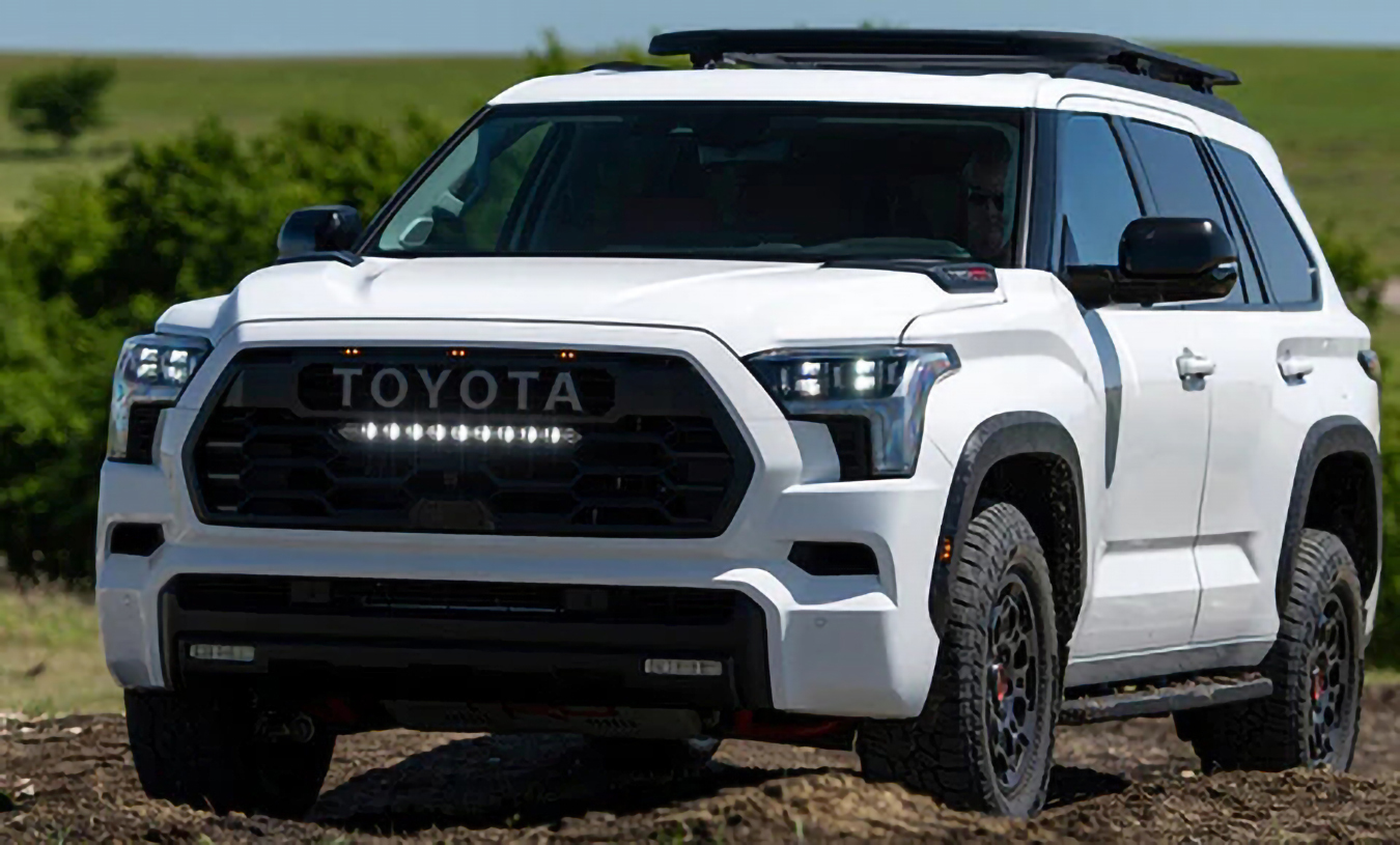 Toyota Sequoia Grill TRD 2022 2023 Front Grille With LED Lights Black