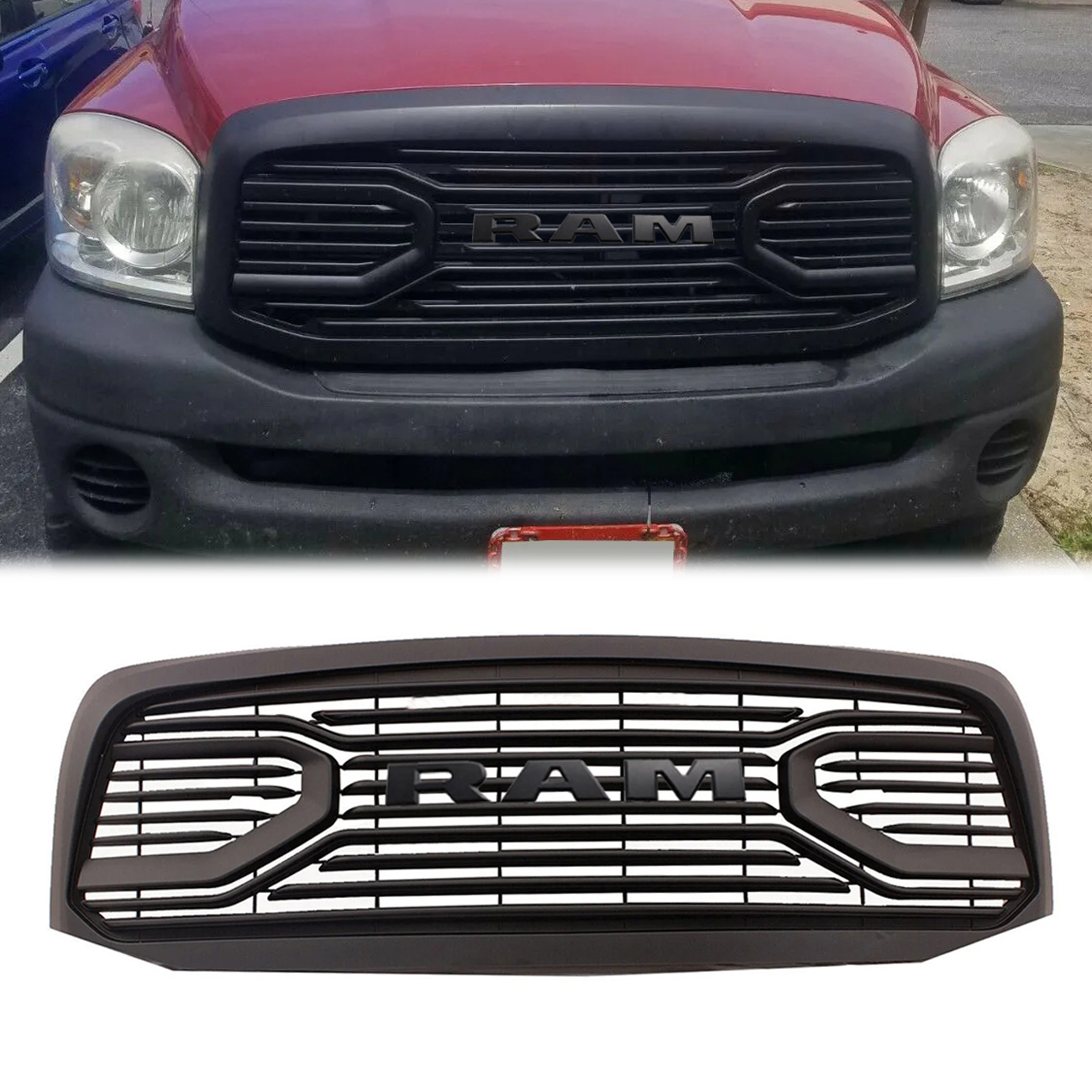 For 2006-2008 Dodge RAM 1500 2500 3500 Big Horn Front Grille 