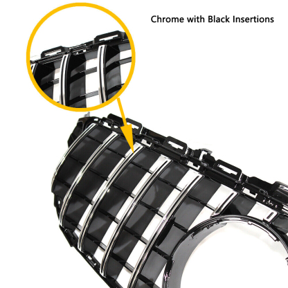 For Mercedes Benz W205 C-Class 2015-2018 Grill GT R Style Front Grille with Star 