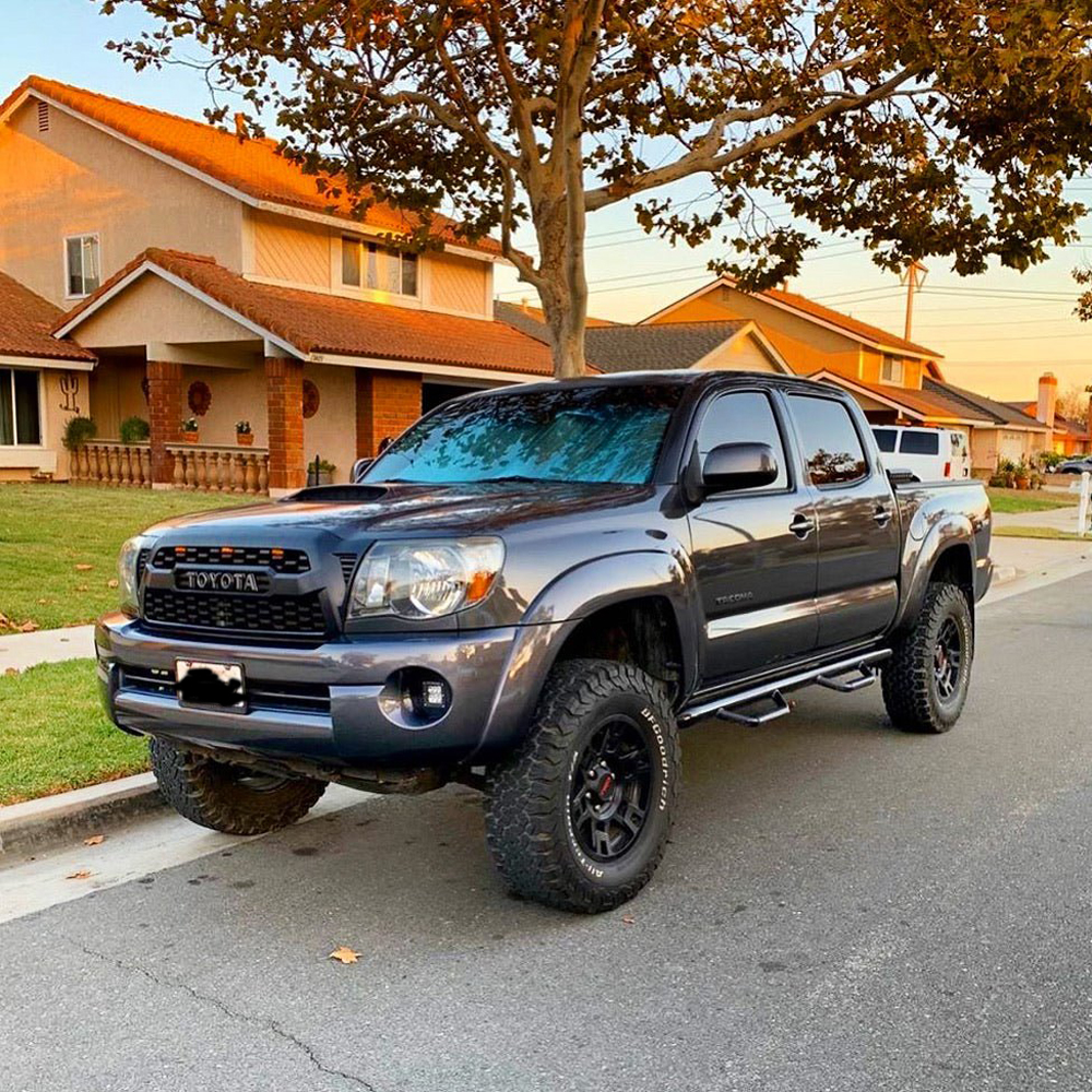 Front Grill For Toyota Tacoma 2005-2011 Bumper Hood Mesh Grille Matte Black W/Letters