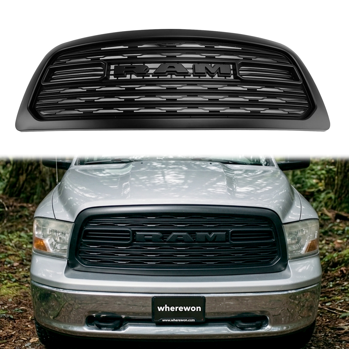 Front Grill For 2009-2012 Dodge Ram 1500 LTD Style Grille with Letters