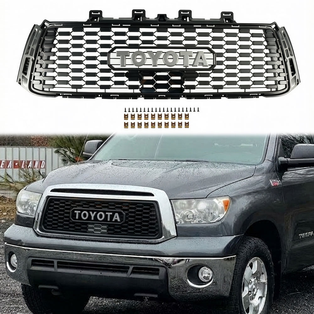 For 2010-2013 Toyota Tundra Grill TRD PRO Front Grille With Letters Matte Black