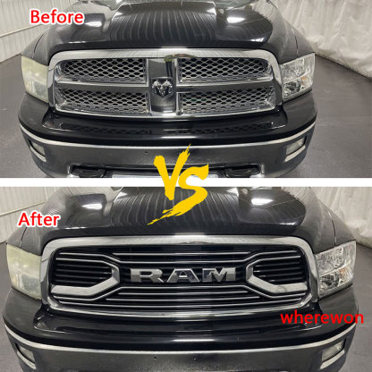 For 2009-2012 Dodge Ram 1500 Front Grille Chrome Big Horn Style Grill with Letter