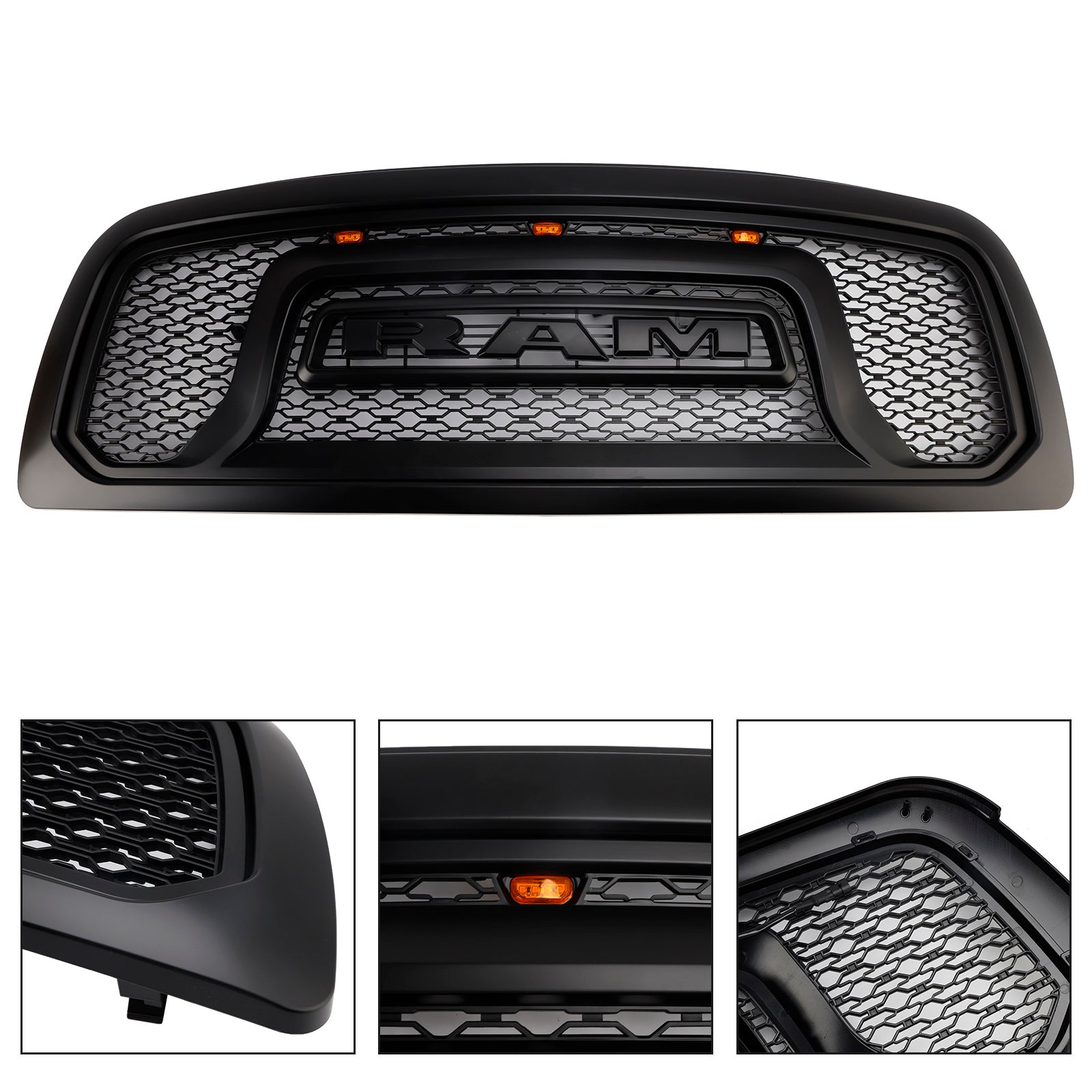 For 2009-2012 Dodge RAM 1500 Front Grille Rebel Style Grill With Letters 