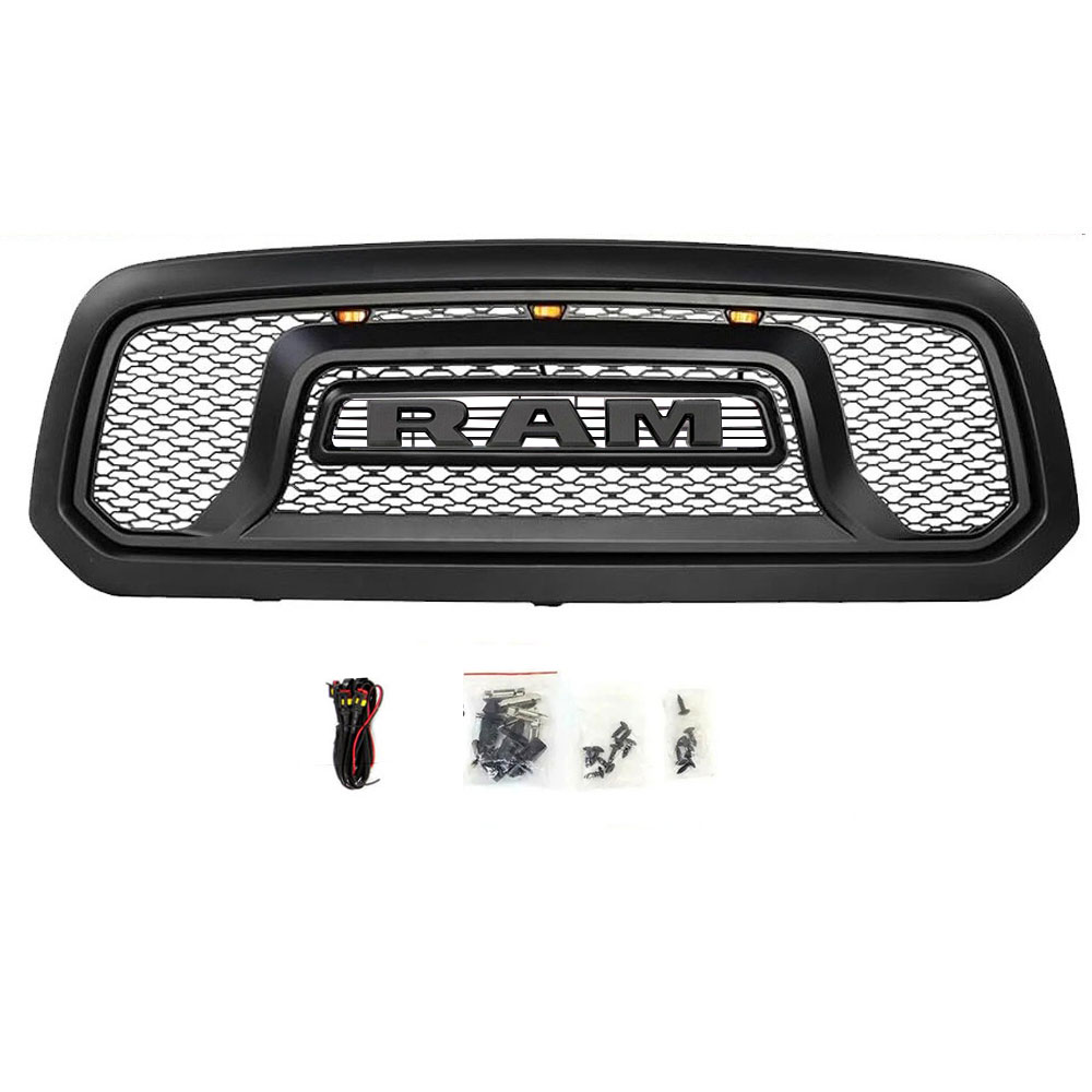 For 2013-2018 Dodge RAM 1500 Rebel Style Front Grille w/ Letter